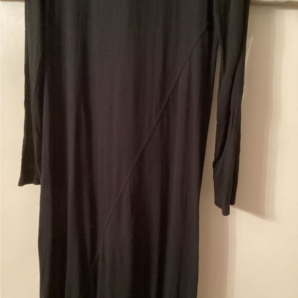 ATM ANTHONY THOMAS MELILLO SIZE LARGE BLACK LONG SLEEVE MODAL MAXI DRESS - Picture 4 of 9